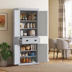 Ridley Mid-Century Kitchen Cabinet in Slate Grey