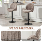 Kendal Swivel Bar Stools in Tan — Set of 2