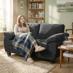 Marlow 2 Seater Chenille Sofa in Slate Grey