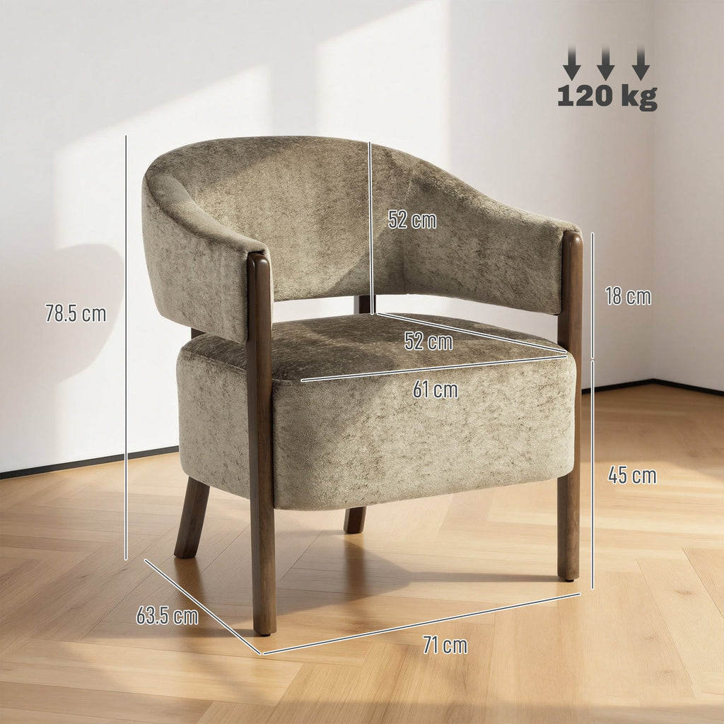 Bexley Upholstered Tub Chair in Chestnut