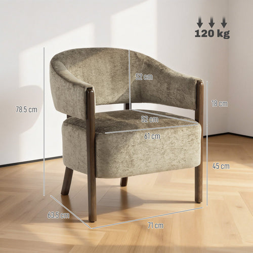 Bexley Upholstered Tub Chair in Chestnut