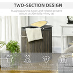 Ashwell 100L Bamboo Laundry Basket in Grey