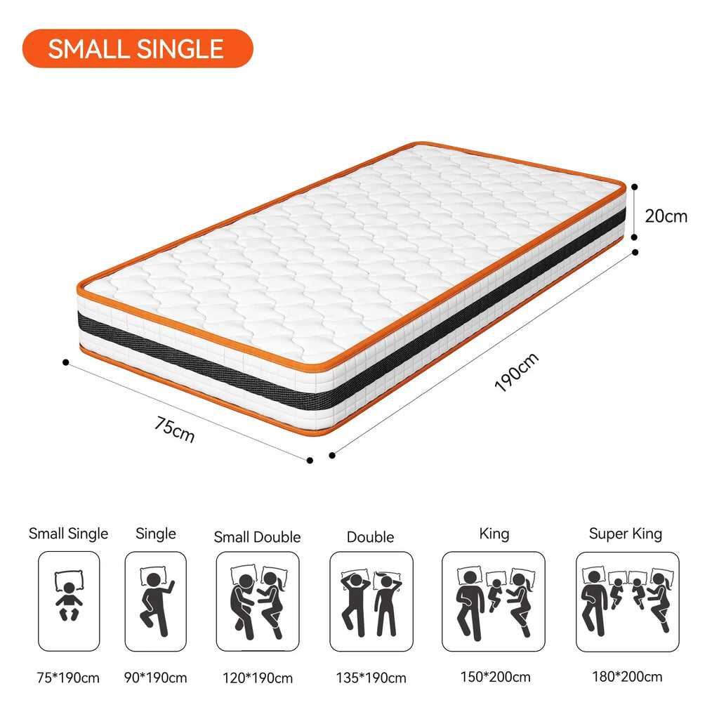 Restwell Orthopaedic Hybrid Mattress — Memory Foam & Pocket Spring