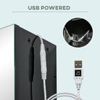 Lumen LED Mirrored Bathroom Cabinet with USB — Black