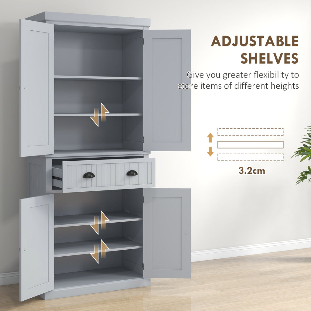 Ridley Mid-Century Kitchen Cabinet in Slate Grey