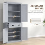 Ridley Mid-Century Kitchen Cabinet in Slate Grey