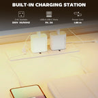 Vantage 147cm Gaming Desk with Charging Station — White