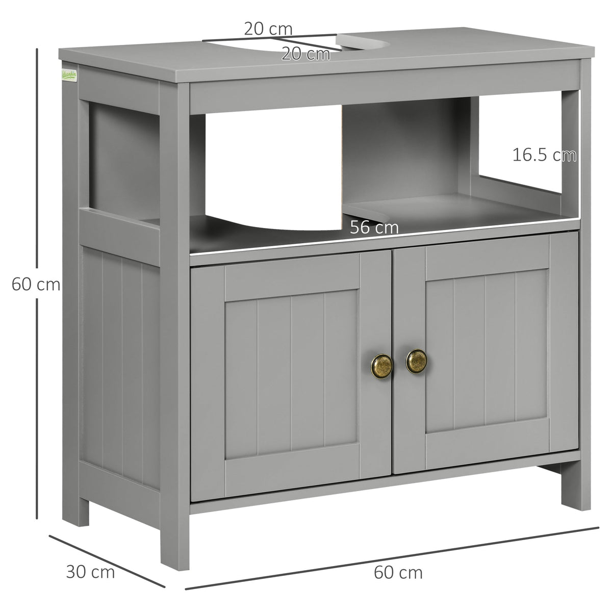 Marden Under-Sink Vanity Unit in Light Grey