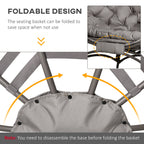 Casella Folding Egg Chair in Sand Brown
