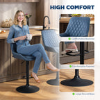 Sinclair Retro Bar Stools in Ink Blue — Set of 2