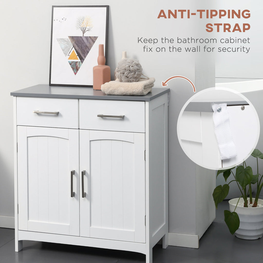 Tenby Freestanding Bathroom Cupboard in White
