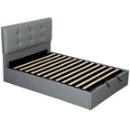 Bramley Gas-Lift Ottoman Bed in Grey — Double