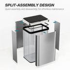 Aurora 40L Touchless Sensor Bin in Brushed Steel