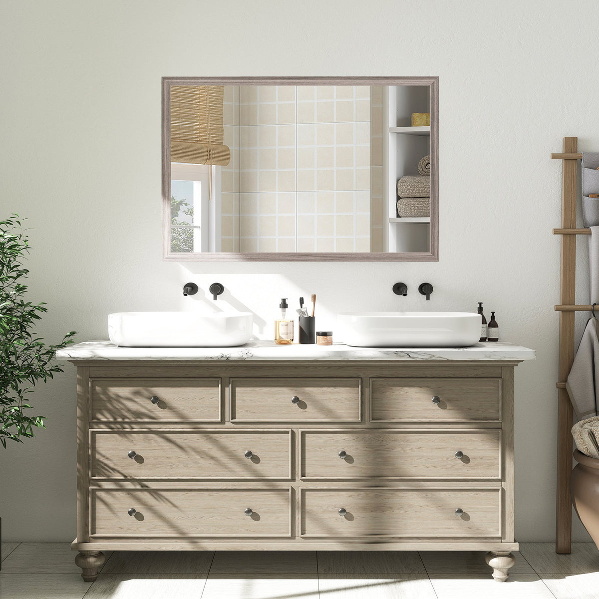 Ashcroft 50 x 70cm Wall Mirror in Grey