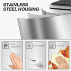 Aurora 40L Touchless Sensor Bin in Brushed Steel
