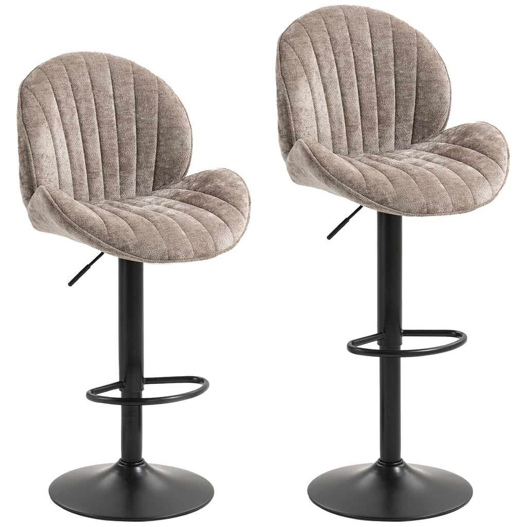 Kendal Swivel Bar Stools in Tan — Set of 2