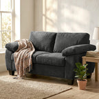 Marlow 2 Seater Chenille Sofa in Slate Grey