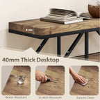 Foundry 4-Tier Console Table in Rustic Oak