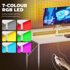 Vantage 147cm Gaming Desk with Charging Station — White