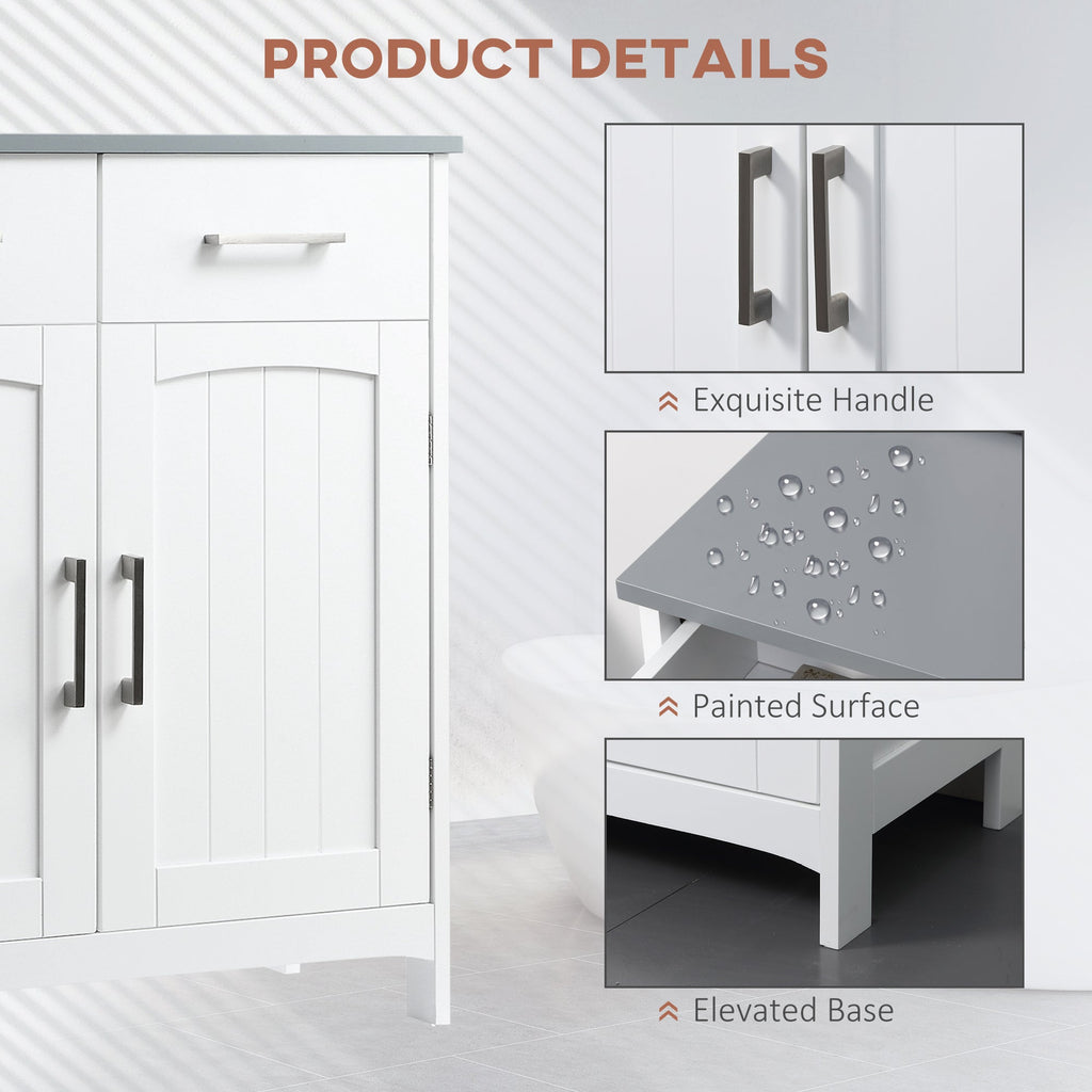 Tenby Freestanding Bathroom Cupboard in White
