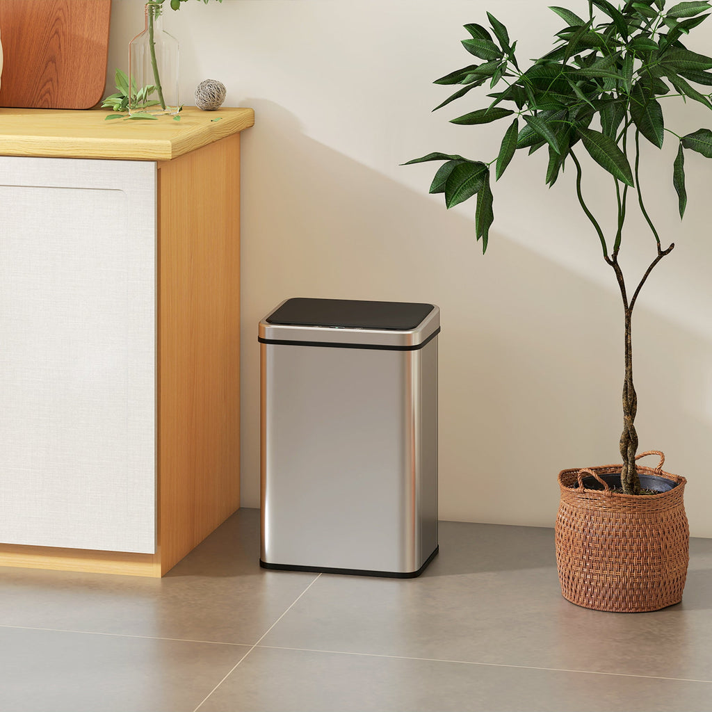Aurora 40L Touchless Sensor Bin in Brushed Steel