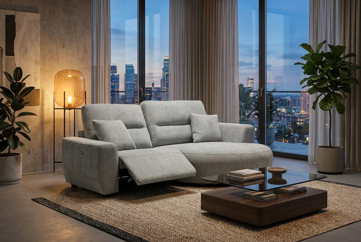 Denver Electric Recliner Chaise Sofa — Left or Right Hand