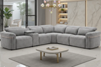 Bicester Electric Recliner Corner Sofa with LED & Wireless Charging