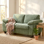 Marlow 2 Seater Chenille Sofa in Forest Green