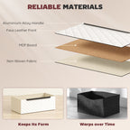 Linden 3-Drawer Fabric Chest in White