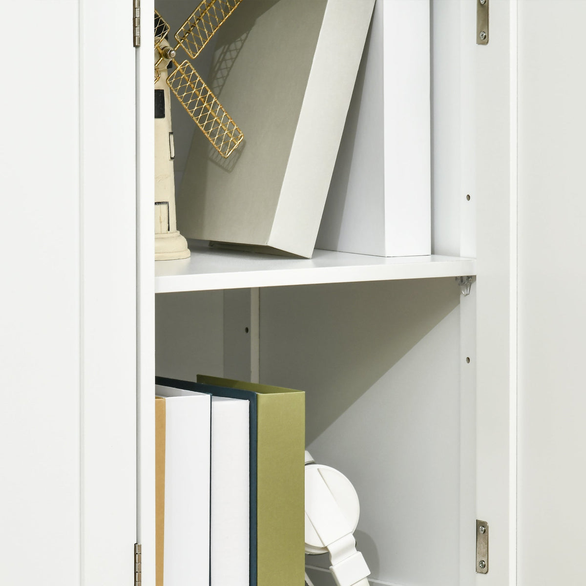 Kingsley Sideboard with Rubberwood Top in White