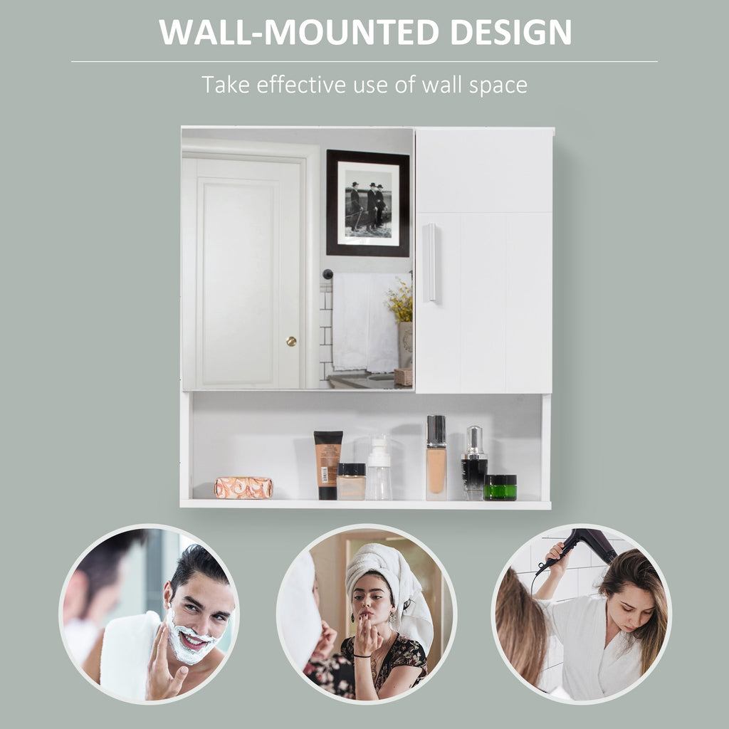 Tenby Mirrored Bathroom Cabinet in White