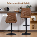 Sinclair Retro Bar Stools in Burnt Orange — Set of 2