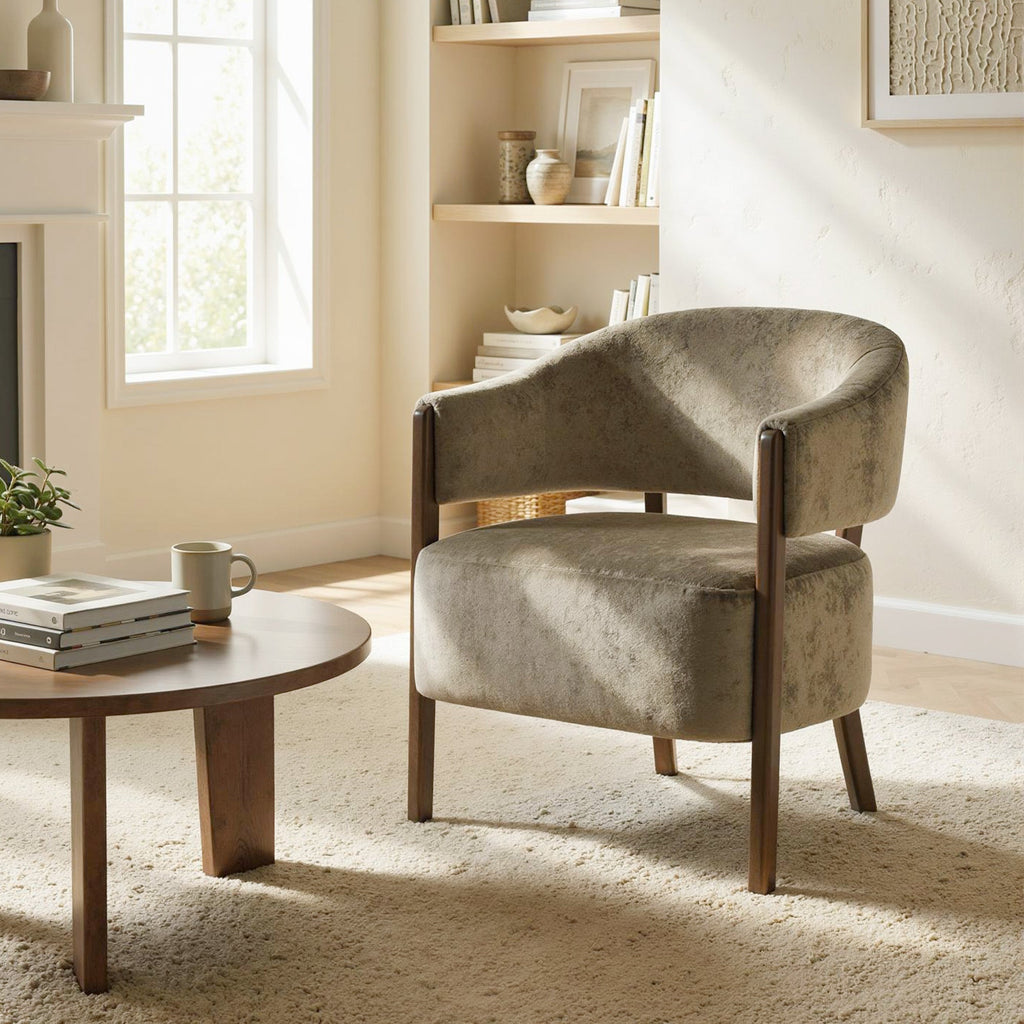 Bexley Upholstered Tub Chair in Chestnut