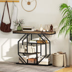 Foundry 4-Tier Console Table in Rustic Oak