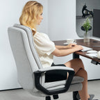 Whitfield Padded Office Chair in Dove Grey