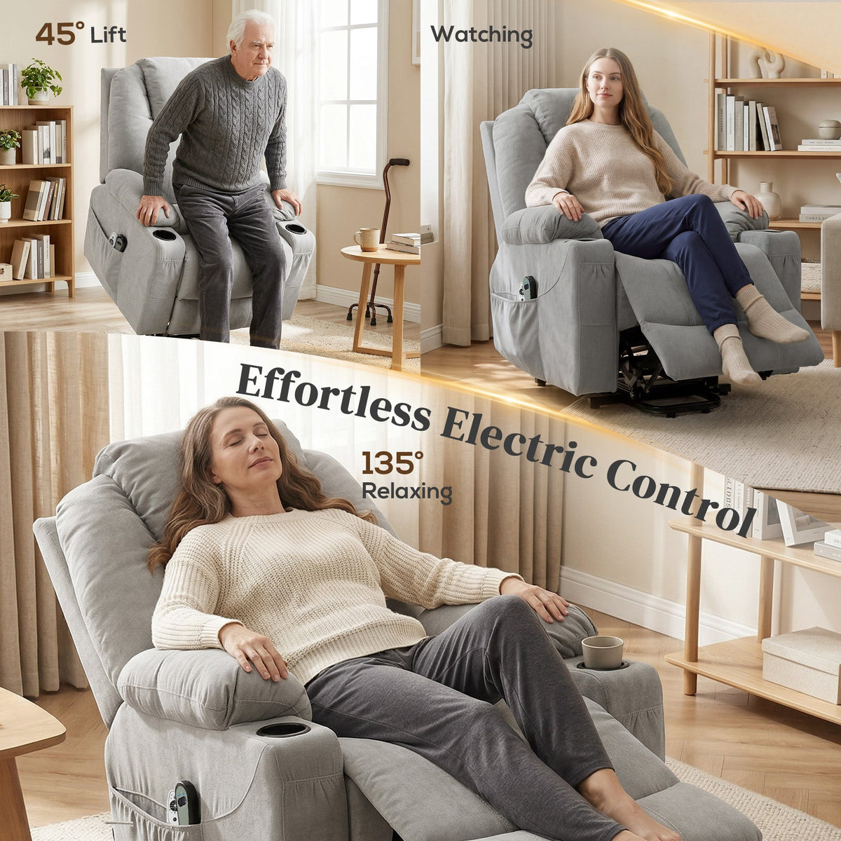 Ellesmere Power Lift Recliner in Pearl Grey