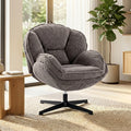 Clifton Velvet Swivel Wingback Chair in Dove Grey