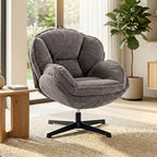Clifton Velvet Swivel Wingback Chair in Dove Grey