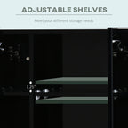 Lumen LED Mirrored Bathroom Cabinet with USB — Black
