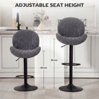 Kendal Swivel Bar Stools in Dove Grey — Set of 2