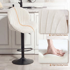 Kendal Swivel Bar Stools in Cream — Set of 2