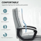 Whitfield Padded Office Chair in Dove Grey