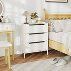 Linden 3-Drawer Fabric Chest in White