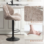 Kendal Swivel Bar Stools in Tan — Set of 2