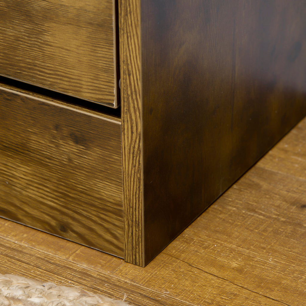 Whitby Slim Shoe Cabinet in Rustic Oak