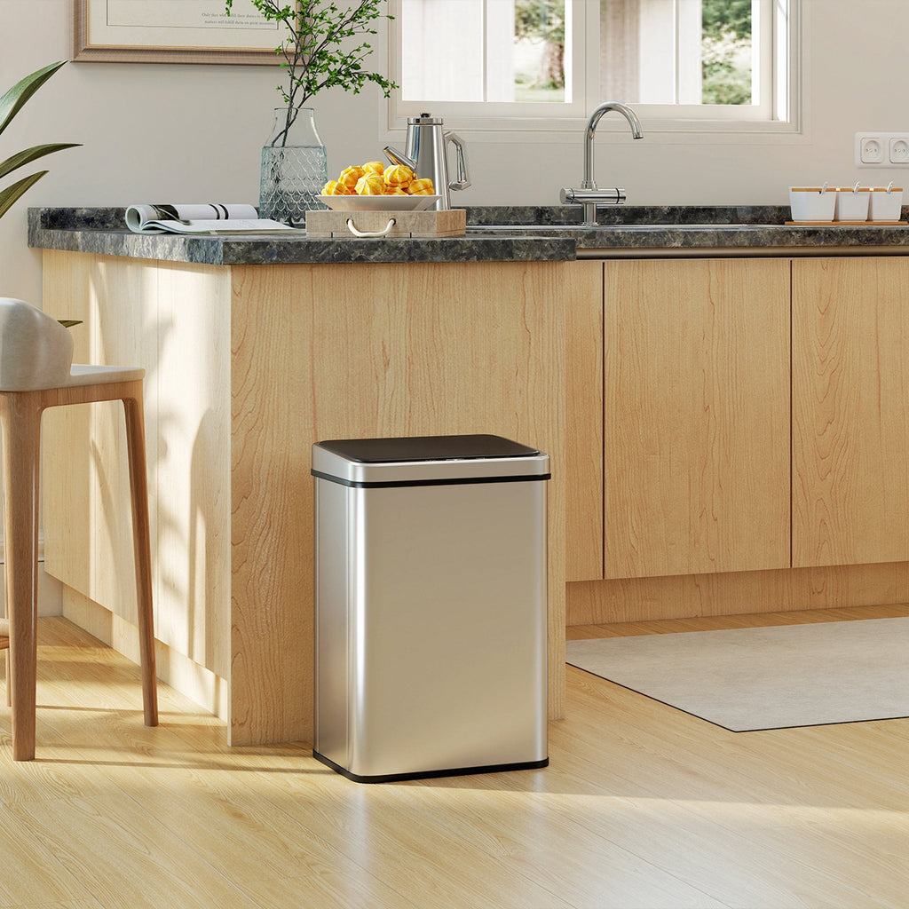 Aurora 40L Touchless Sensor Bin in Brushed Steel