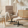 Thornton Swivel Armchair & Footstool in Chestnut