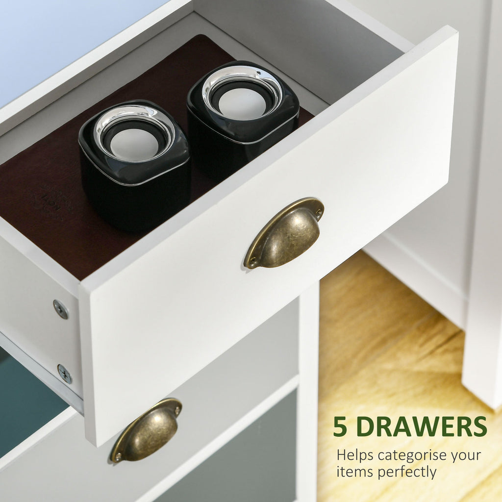 Sutton Slim 5-Drawer Chest in Indigo