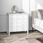 Sutton Wide 5-Drawer Chest in White