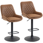 Sinclair Retro Bar Stools in Burnt Orange — Set of 2